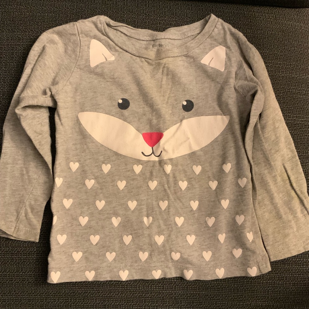 Carter’s 24 M long sleeve cat tee